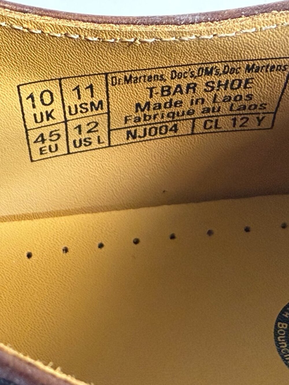 Dr Martens NIB T-Bar shoes M-11 -- L-12 - Picture 16 of 16